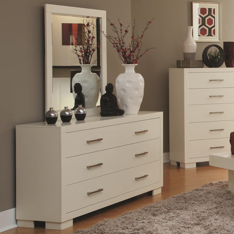 Jessica 6 Drawer Dresser and Wall Mirror