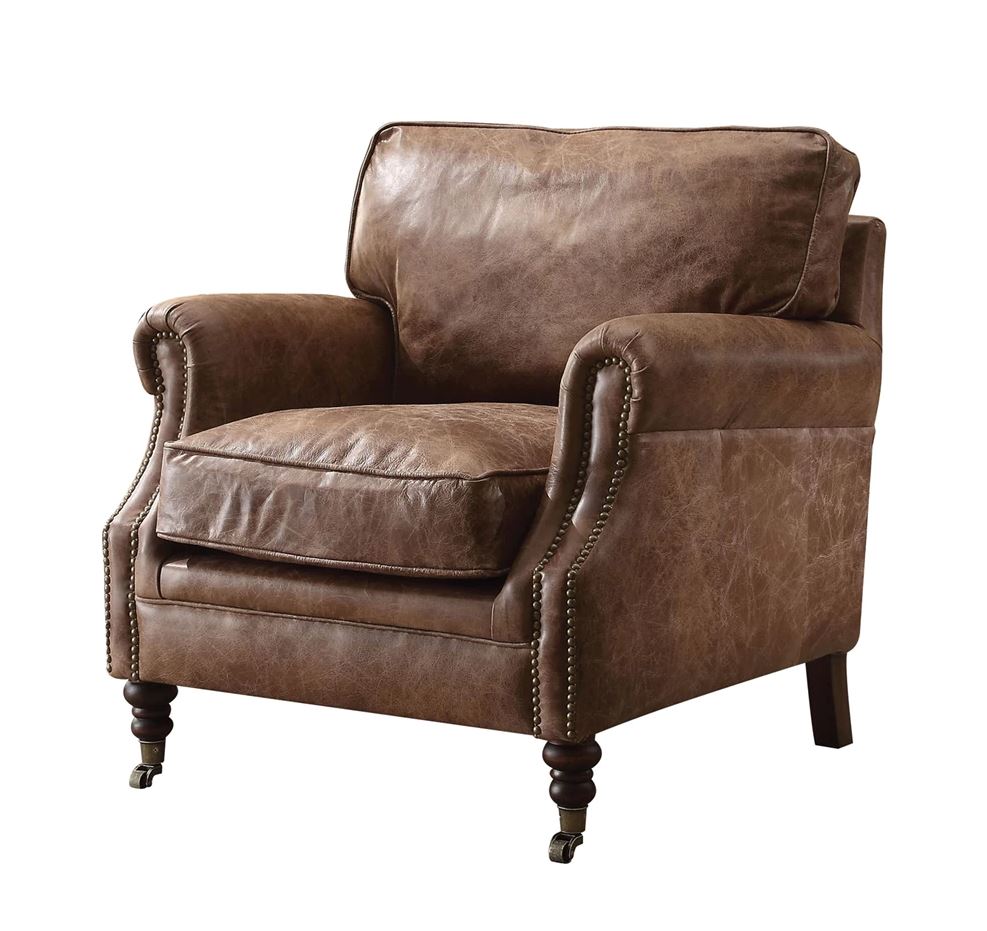 Lievo Top Grain Leather Accent Chair